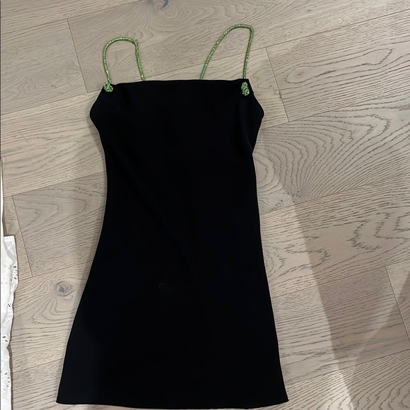 Zara Black and White Spaghetti Strap Mini Slip Dress - Picture 1 of 2